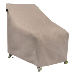 modern leisure basics patio chair cover - waterproof fabric - outdoor furniture protection perfect for patio, deck, and porch - 27" l x 34" w x 31" h - sandstone