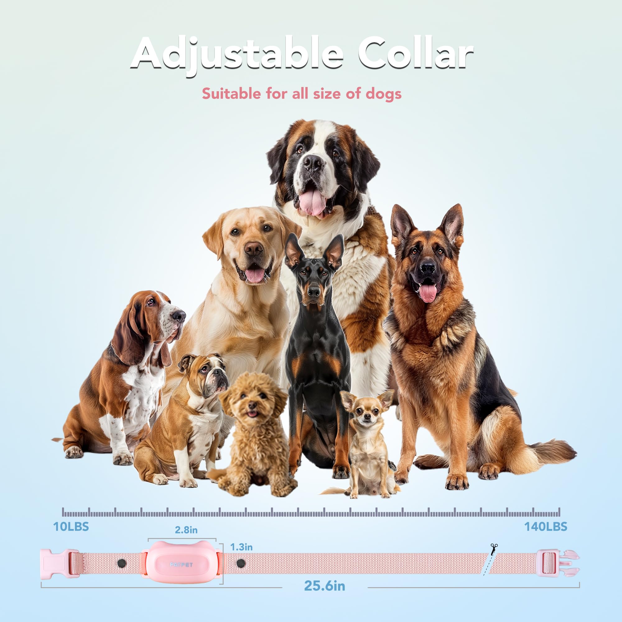 PATPET Dog Shock Collar with Remote - Waterproof Dog Training Collar for Small Medium Large Dogs with Beep, Vibration and 16 Static Levels Shock