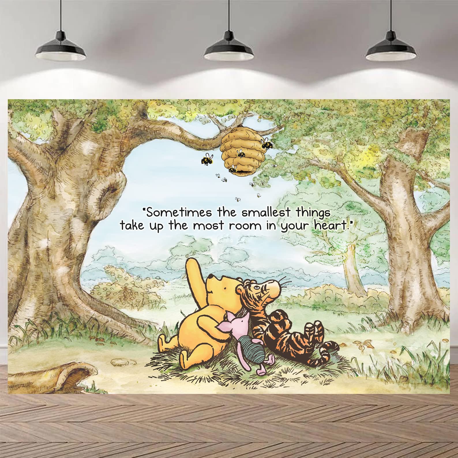 Winnie Quotes Backdrop The Pooh Banner 57 x 37 Inch Perfect Baby Shower Decorations Bear Bee Birthday Party Supplies Decorations