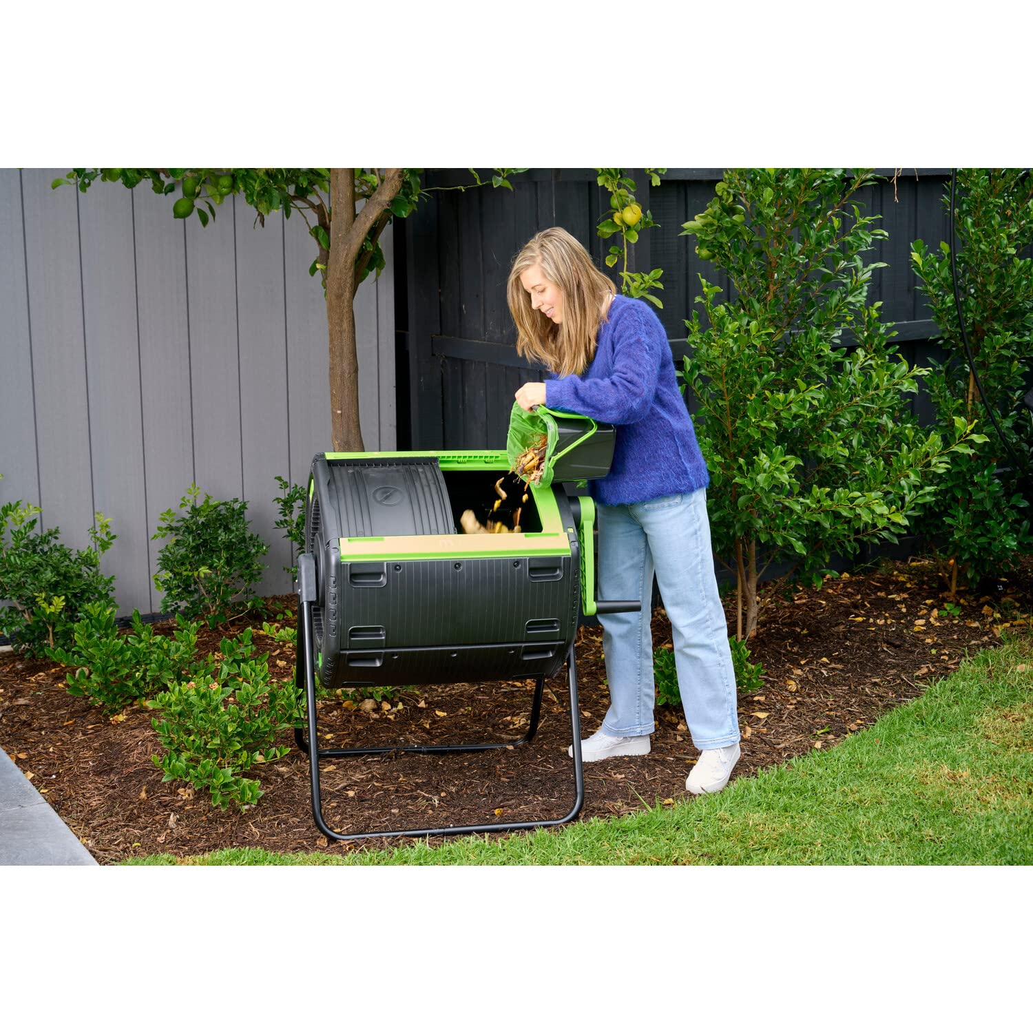 Maze RSI- 48 Gallon Geared Two Compartment Compost Tumbler