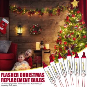 Remagr Flasher Christmas Replacement Bulbs 3.5 Volt 0.17A Christmas Trees Incandescent Lights Bulbs Led Mini String Light Replacement Flash Bulbs for Indoor Outdoor Christmas Tree Lights (6 Count)