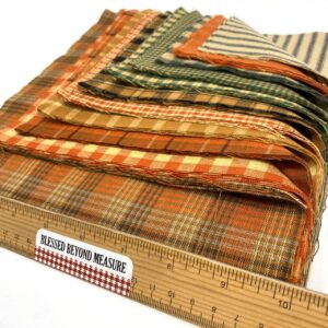 Autumn Spice Homespun 100% Cotton Fabric 44 pc Precut 10 inch Cake Layers by JCS