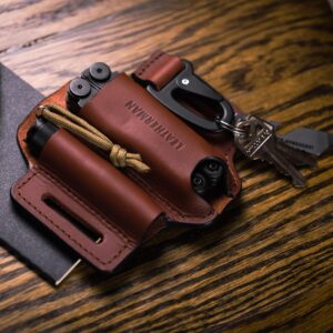 LEATHERMAN, Ainsworth EDC Premium Leather Sheath, Brown, Medium