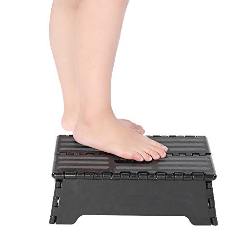 Folding Step Stool, 15 Inch The Anti Skid Step Stool is Sturdy to Support Adults and Enough for Kids. Opens Easy with One Flip. Great for Kitchen, Bathroom, Bedroom, Kids or