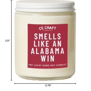 CE Craft - Smells Like an Alabama Win Candle - Football Themed Candle, Gift for Dad, Gift for Son, Alabama Gift, Alabama Themed Candle, Gift for Him (Vanilla Oak)