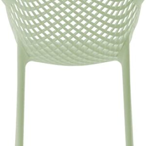 Meridian Furniture 329Mint Modern | Contemporary Patio Dining Chair with Polypropylene Plastic, Weather Resisting for Indoor or Outdoor Use, Set of 4, 22.5" W x 24.5" D x 31.5" H, Mint