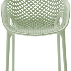 Meridian Furniture 329Mint Modern | Contemporary Patio Dining Chair with Polypropylene Plastic, Weather Resisting for Indoor or Outdoor Use, Set of 4, 22.5" W x 24.5" D x 31.5" H, Mint