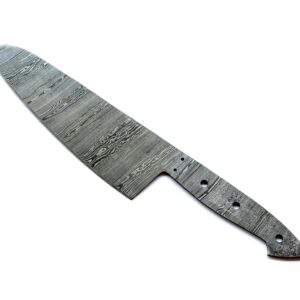 Forged Damascus Chef Knife Blank for Knife Making Diy 7 inch Blade Professional Japanese Santoku Knife Kitchen Knife Blank vk3717