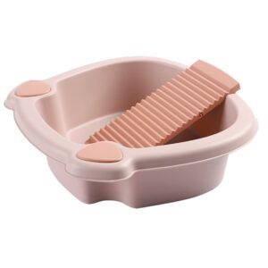 toddmomy laundry basin 1set washing wash hand for laundry dormitory washboard daily delicate scrubbing board: basin clothing home and small tub clothes board portable laundry board