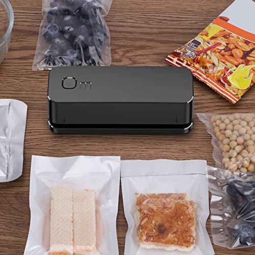 ODSD Mini Heat Sealer, Mini Bag Sealer Heat Sealer, Portable Handheld Bag Resealer Machine for Chip Bags Plastic Bags Food Storage (Black)