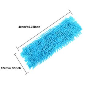 Practical mop Replacement Head pad Household dust Cleaning and Reusable Chenille Mop Replacement Head Cleaning Flat Mop Accessories Blue