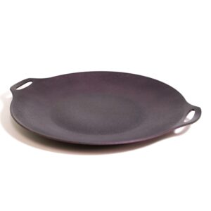 TECHEF - 14-inch Nonstick Round Griddle Grill Pan for Korean BBQ/Teppanyaki Pan, Tawa, Roti Pan/Induction Ready/Made in Korea (Purple)