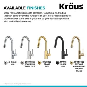 KRAUS Oletto™ Spot Free Stainless Steel Finish Dual Function Pull-Down Kitchen Faucet, KPF-2620SFS (Pack of 4)