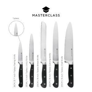 MasterClass Tipless Knife Block Set, 5 Pieces, Gift Boxed