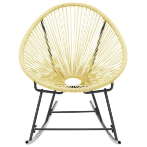 vidaXL Outdoor Acapulco Chair – Comfortable and Stylish Poly Rattan Outdoor Chair in Beige Color – Easy-Clean, Weather-Resistant, and Durable