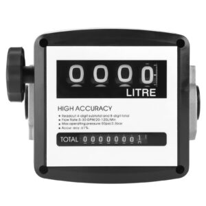 fuel meter, 1 inch 4 digital gas meter counter gauge for measure kerosene gasoline, 1% high accuracy