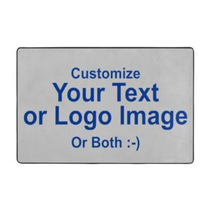 custom area rug personalized bath mat with picture image logo text carpet,customized outdoor rug print non slip rugs comfort for bedroom kitchen desk door welcome runner decor gift 36x24in