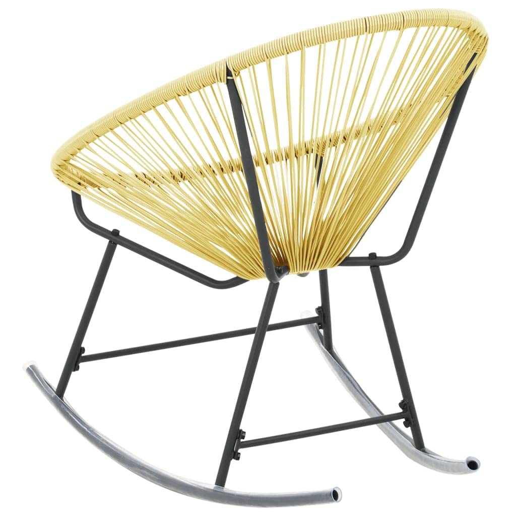 vidaXL Outdoor Acapulco Chair – Comfortable and Stylish Poly Rattan Outdoor Chair in Beige Color – Easy-Clean, Weather-Resistant, and Durable