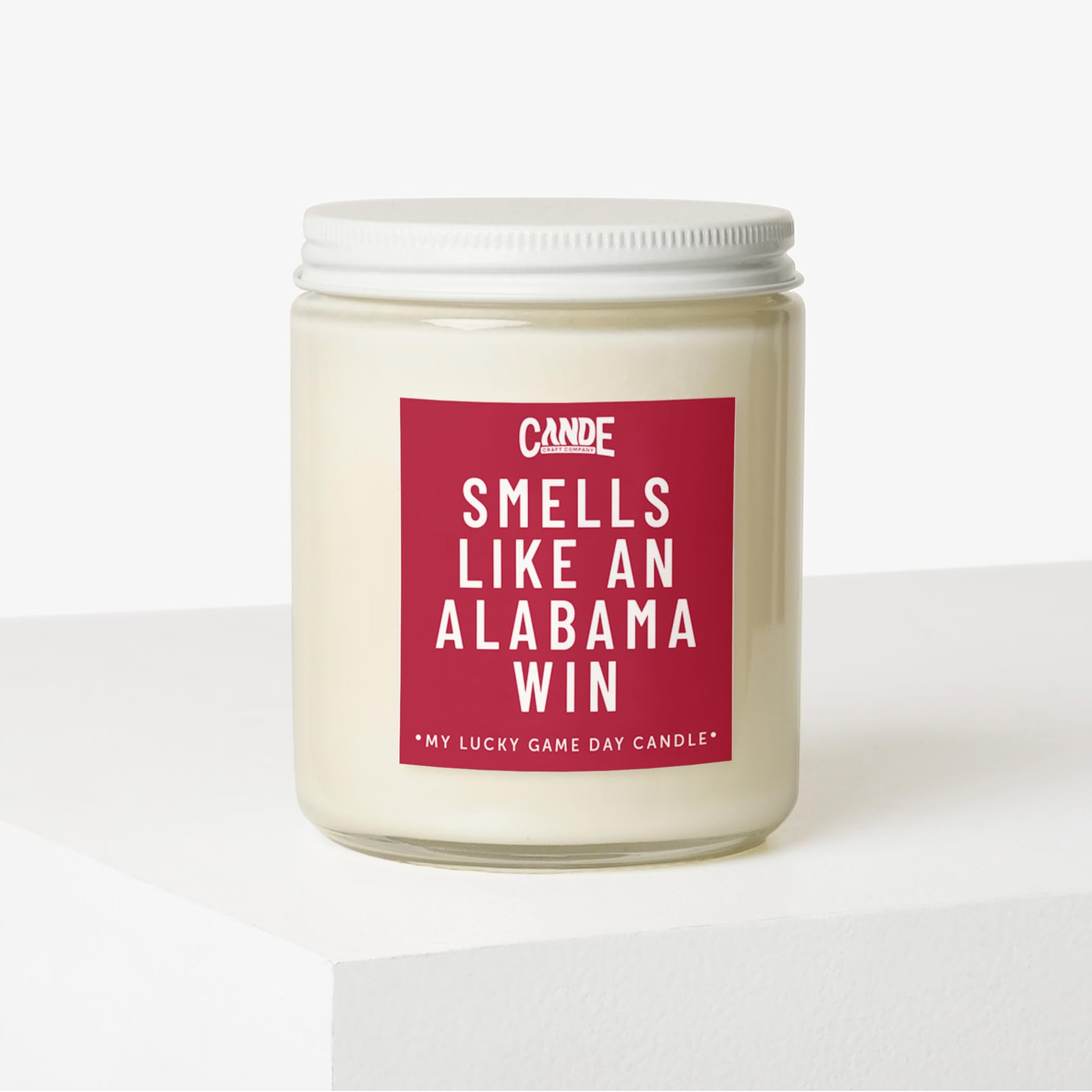 CE Craft - Smells Like an Alabama Win Candle - Football Themed Candle, Gift for Dad, Gift for Son, Alabama Gift, Alabama Themed Candle, Gift for Him (Vanilla Oak)