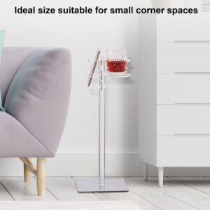 Aquiver Acrylic Drink Table for Small Space - Sofa Side Table for Drinks, Remotes, Phones - Metal Base, 7.9'' L x 7.9'' W x 20.1'' H