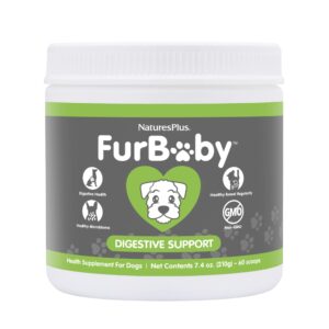 natures plus furbaby digestive support for dogs - 7.4 oz - promotes optimal digestion - non-gmo - 60 servings