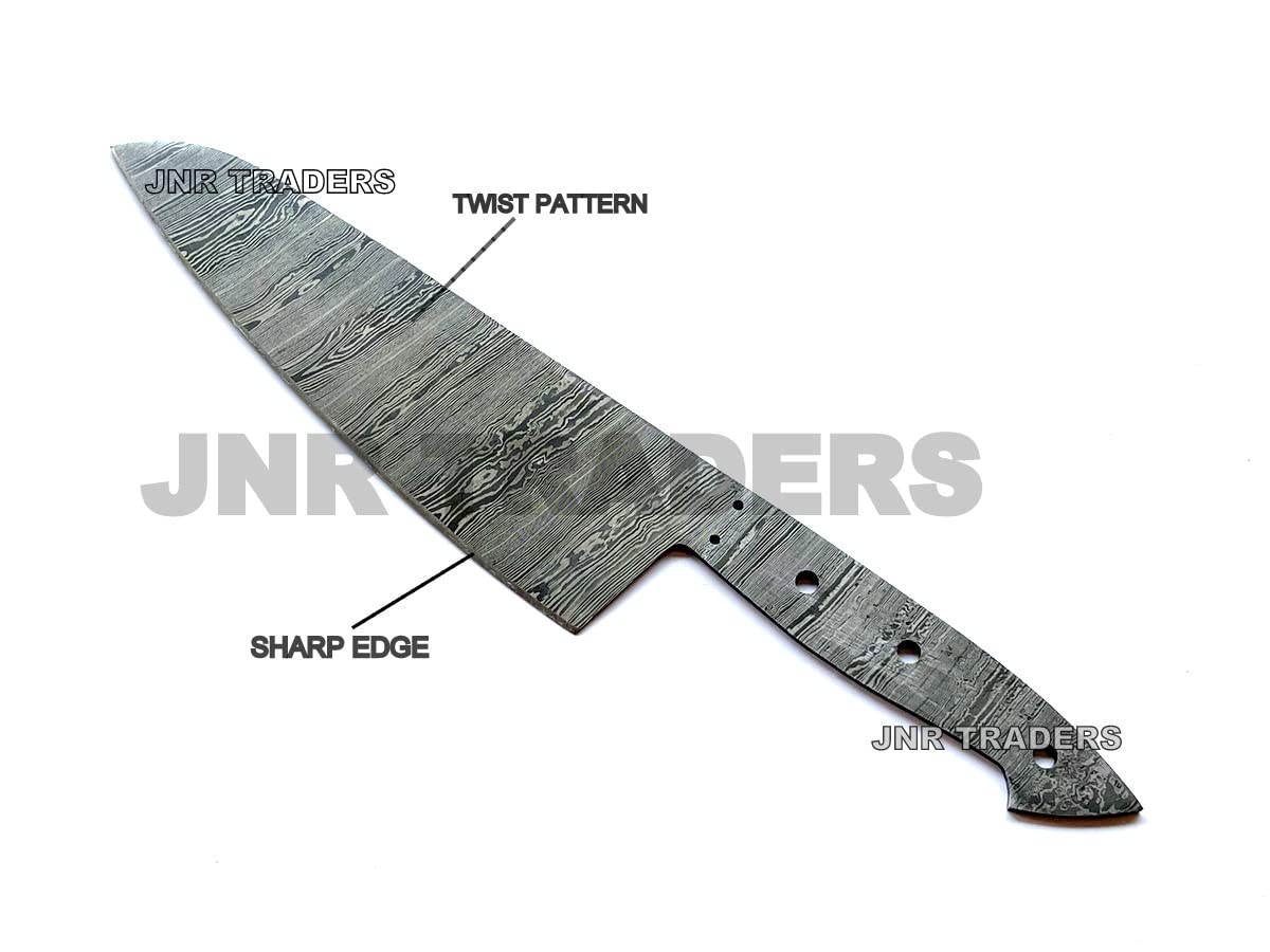 Forged Damascus Chef Knife Blank for Knife Making Diy 7 inch Blade Professional Japanese Santoku Knife Kitchen Knife Blank vk3717