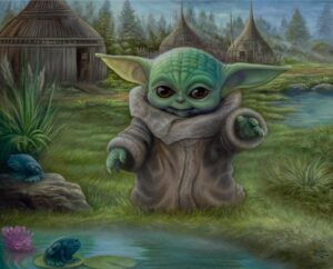 star wars yoda the child panel 36 x 44 cotton fabric david textiles