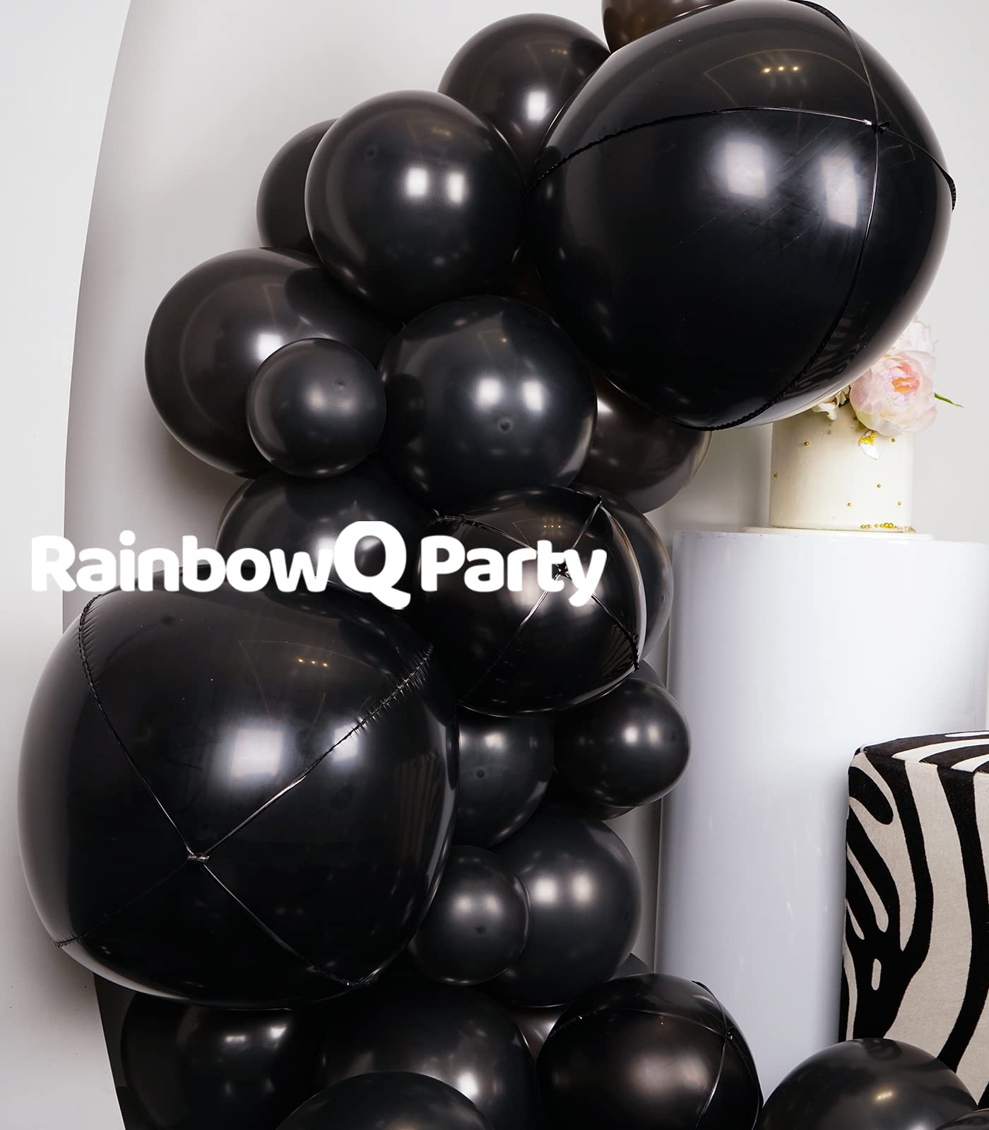 RainbowQ Party 78PCS Black Metallic Balloon Different Sizes 18/12/10/5 Inch Latex Shiny Chrome Helium Balloons Arch Garland Kit for Graduation Birthday Party Decorations