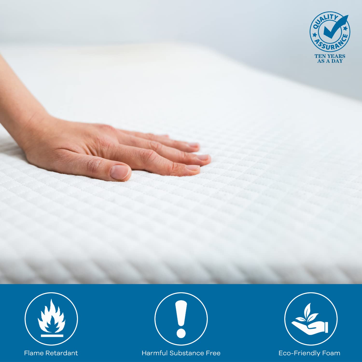 8 Inch Gel Memory Foam Mattress, Cooling Gel Foam for Sleep, Bed-in-a-Box, Medium Firm Mattresses CertiPUR-US | Relieve Stress