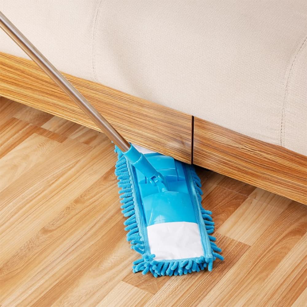 Practical mop Replacement Head pad Household dust Cleaning and Reusable Chenille Mop Replacement Head Cleaning Flat Mop Accessories Blue