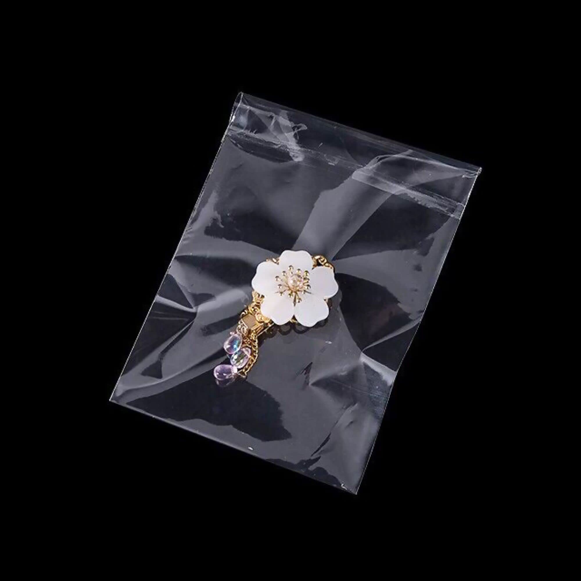 CinnanniC Small Adhesive Cellophane Bags 3x4 Clear Resealable Cello Bags 200pcs Tiny Self Stick Cello Bags 2mil for Bakery Favors Candle Soap Cookie Jewelry Earrings 10 Sizes to Choose from