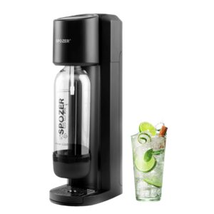 SPOZER Sparkling Water Maker Machine Soda Maker Fizzy Water Maker for Carbonating with 1L Bottle, Compatible with Screw-in 60L CO2 Cylinder