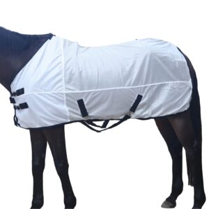 Gallopoff Comfy Mesh Horse Fly Sheet Equine Summer Sheets Stand Neck White 78