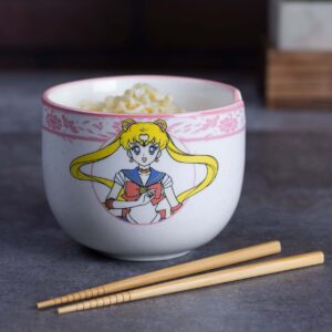 JUST FUNKY Sailor Moon Noodle Bowl with Chopsticks Standard