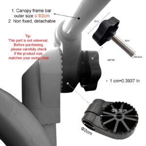 Timyrimy Garden Swing Plastic Fittings (Type 2) to Attach Canopy Frame to Swing Frame, Swing Canopy Bracket Replacement Part