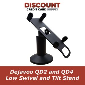 DCCStands Dejavoo QD2, QD4 & QD5 Swivel and Tilt Low Profile 4" Terminal Stand