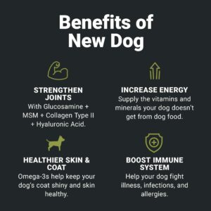 K9 Athlete - New Dog | Dog Joint Supplement & Dog Multivitamin - Puppy & Senior Dog Vitamins - Joint Supplement for Dogs - Multivitamin for Dogs & Dog Joint Health - Vitamins for Dogs