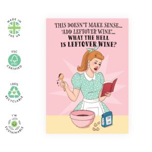 CENTRAL 23 Best Friend Birthday Card For Her - 'Leftover Wine' - Friendship Gifts For Women - Hilarious Wine Card for Mom Aunt Sister - Comes With Stickers - Made In The UK