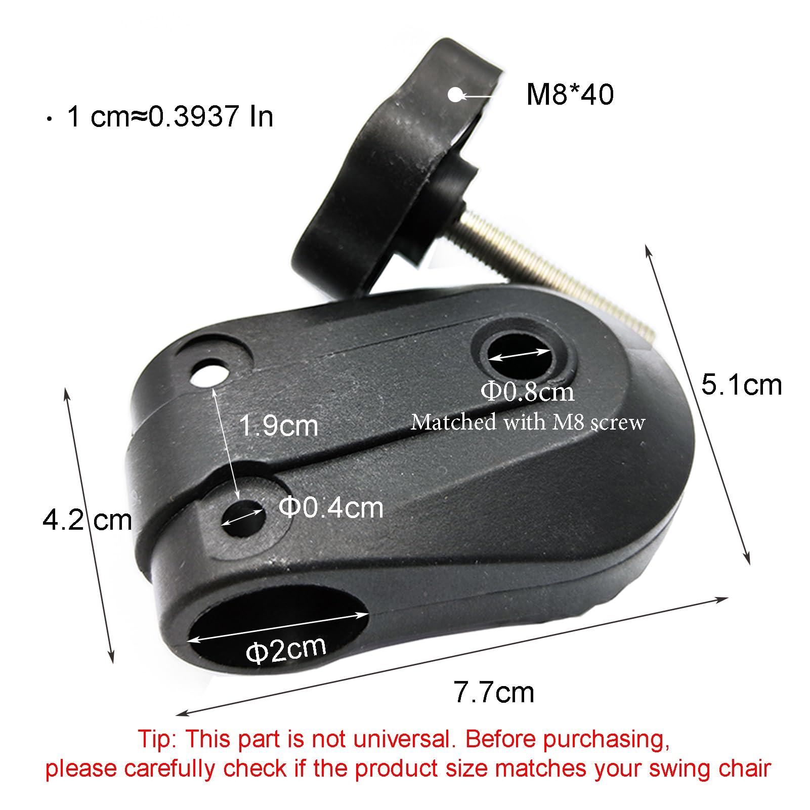 Timyrimy Garden Swing Plastic Fittings (Type 2) to Attach Canopy Frame to Swing Frame, Swing Canopy Bracket Replacement Part