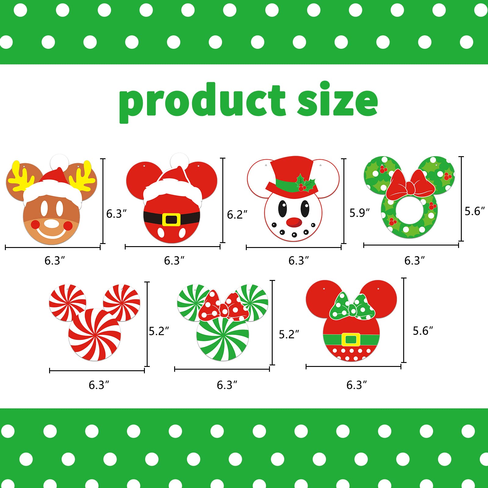 Mouse Christmas Tree Decorations Candy Garland for Merry Christmas Candy Cutouts Banner Decorations for Kids Birthday Party Baby Shower Decorations