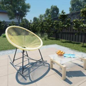 vidaXL Outdoor Acapulco Chair – Comfortable and Stylish Poly Rattan Outdoor Chair in Beige Color – Easy-Clean, Weather-Resistant, and Durable