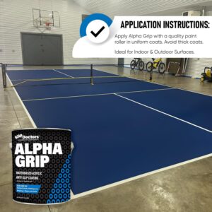 Alpha Grip Non-Slip Paint for Concrete & Asphalt – Non-Skid Coating Ideal for Striping Parking Lots, Playgrounds & Pavements (White, 1 Gallon)