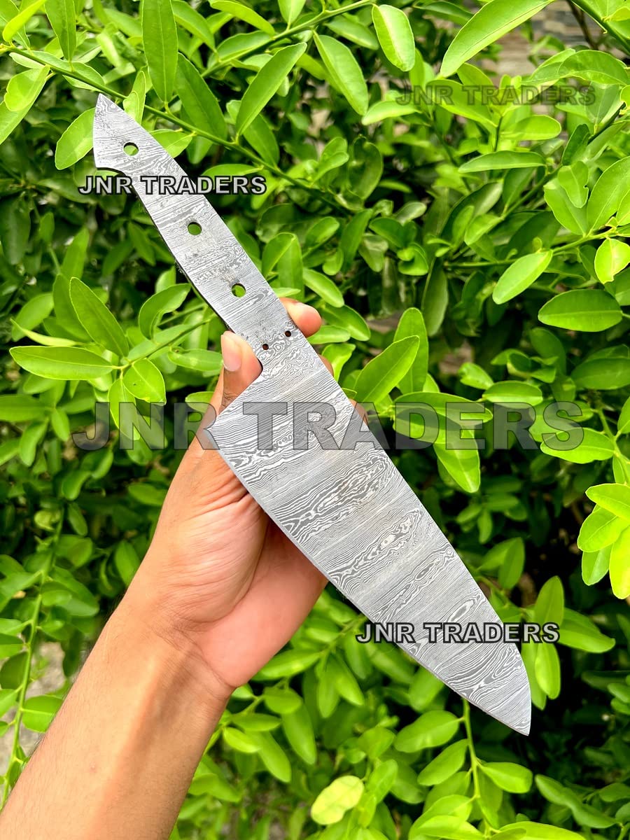 Forged Damascus Chef Knife Blank for Knife Making Diy 7 inch Blade Professional Japanese Santoku Knife Kitchen Knife Blank vk3717