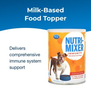 Pet-Ag Nutri-Mixer Immunity - 12 oz - Milk-Based Food Topper for Dogs & Puppies 12 Weeks and Older - Easy to Digest