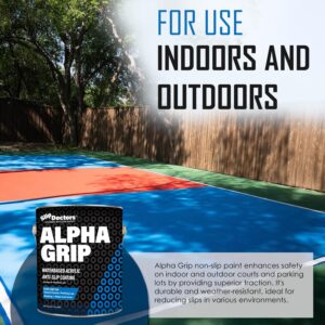 Alpha Grip Non-Slip Paint for Concrete & Asphalt – Non-Skid Coating Ideal for Striping Parking Lots, Playgrounds & Pavements (White, 1 Gallon)