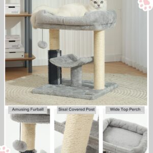 Hoopet cat Tree Tower,cat Scratching Post for Indoor Cats,Featuring with Super Cozy Perch,Cat Self Groomer and Interactive Dangling Ball Great for Kittens and Cats