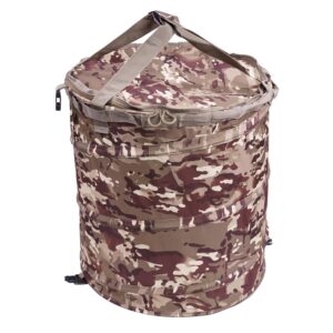 offgrid collapsible trash can storage bin pop-up reusable outdoor travel - camouflage