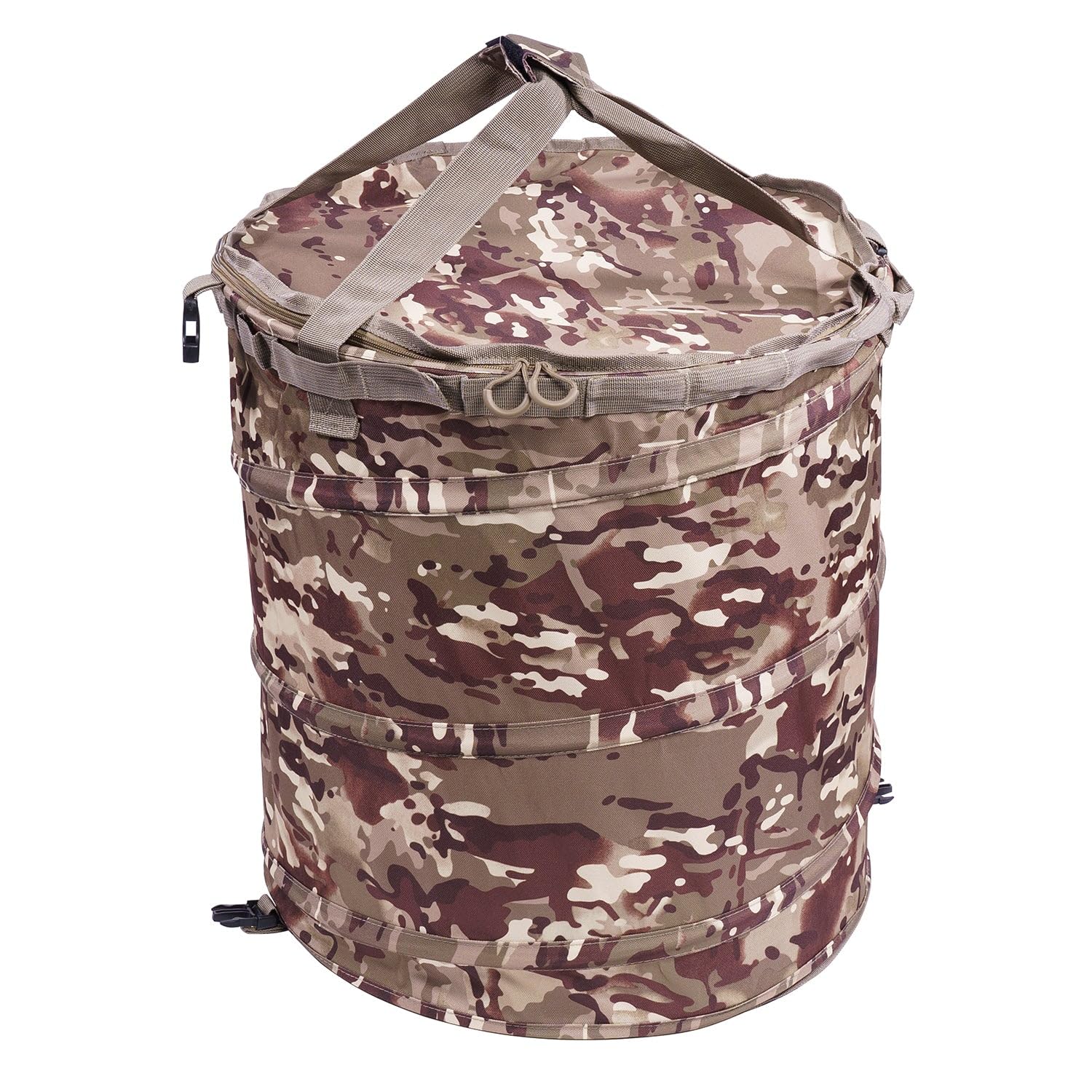 OFFGRID Collapsible Trash Can Storage Bin Pop-Up Reusable Outdoor Travel - Camouflage