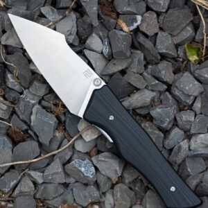 ARTISANCUTLERY Folding Knife Ahab Series (J1851) AR-RPM9 Balde and G10 Handle EDC Pocket Knife with Clip Black