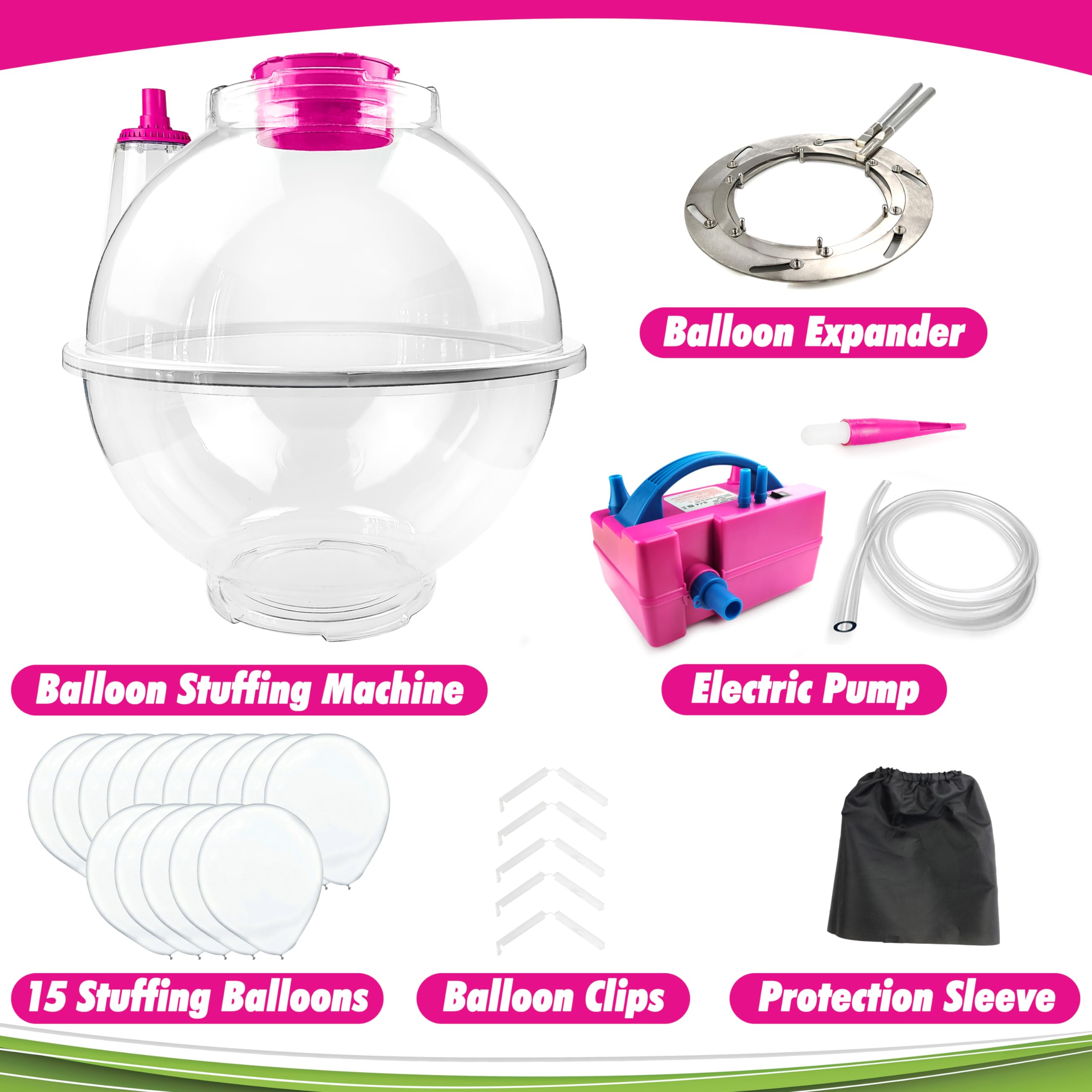 BLOONSY Balloon Stuffing Machine | Balloon Stuffer Machine Kit with Electric Air Pump and Expander Tool